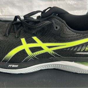 Asics Black and Green Athletic Shoes
